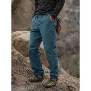 Black Diamond Notion Pants Mens XL Teal Blue Jogger Climbing Reinforced Knee